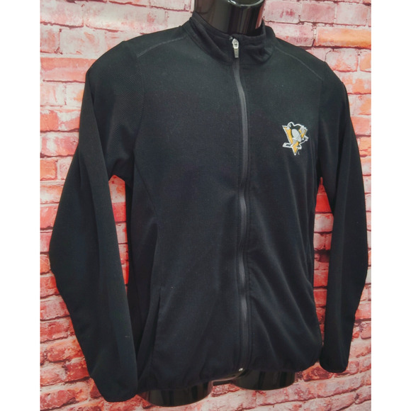 Pittsburgh Penguins Jacket Women Medium Black Full Zipper Antigua NHL Ice Hockey - Picture 6 of 10